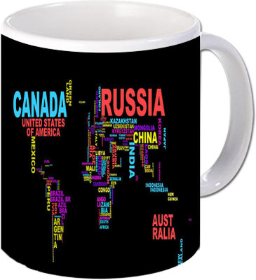 

Maison N Mode Canada Russia Coffee Ceramic Mug(330 ml), Multicolor