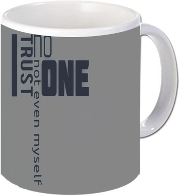 

Maison N Mode No Trust One Coffee Ceramic Mug(330 ml), Multicolor