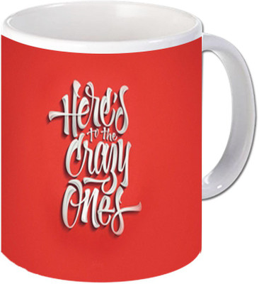 

Maison N Mode Crazy One Coffee Ceramic Mug(330 ml), Multicolor