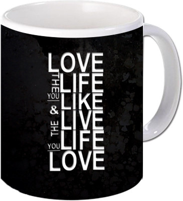 

Maison N Mode Love Life Like Coffee Ceramic Mug(330 ml), Multicolor