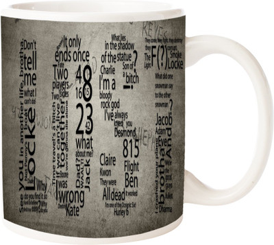 

Maison N Mode What Text Coffee Ceramic Mug(330 ml), Multicolor