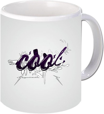 

Maison N Mode Cool Text Coffee Ceramic Mug(330 ml), Multicolor