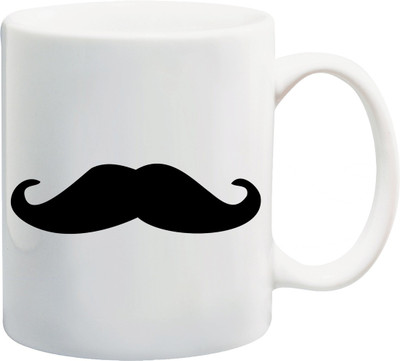 

Everyday Desire Mustache ED044 Ceramic Mug(300 ml), Multicolor