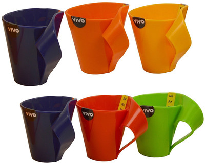 

VIVO Mug Plastic Mug(250 ml, Pack of 6), Multicolor