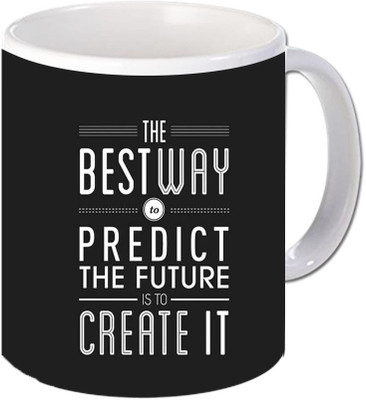 

Maison N Mode The Best Way Coffee Ceramic Mug(330 ml), Multicolor