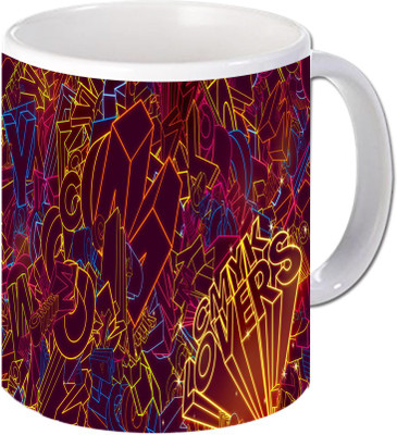 

Maison N Mode CMYK Lovers Coffee Ceramic Mug(330 ml), Multicolor