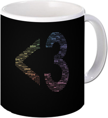 

Maison N Mode Love Coffee Ceramic Mug(330 ml), Multicolor