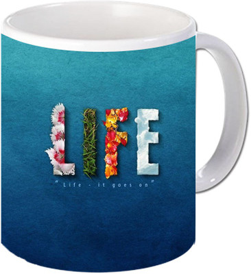 

Maison N Mode Life Coffee Ceramic Mug(330 ml), Multicolor