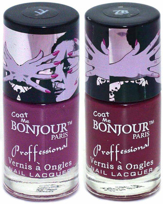 

Coat Me Bonjour Paris Super Matt Nail Polish, Matt Plum/Matt Burgundy Multicolor(Pack of 2)
