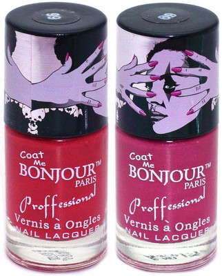 

Coat Me Bonjour Paris Super-Matt Nail Polish - Matt Crimson / Matt Red Wine Multicolor(Pack of 2)