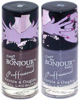

Coat Me Bonjour Paris Super Matt Nail Polish, Matt Coffee/Matt Purple Ash multicolor(Pack of 2)