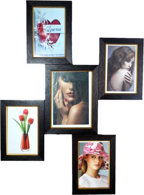 

RAINBOW PRINTS AND GIFTS MDF Photo Frame(Black, 5 Photos)