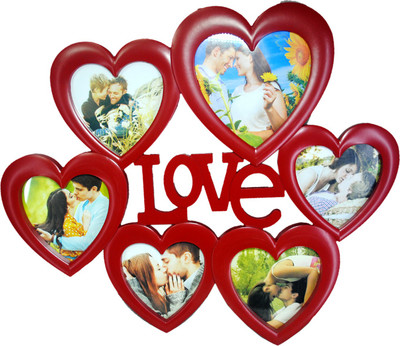 

RAINBOW PRINTS AND GIFTS Generic, Polymer Photo Frame(Red, 6 Photos)