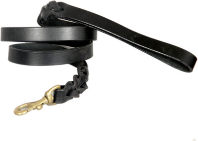 

Pethub Standard Leather Leash Small .75 Inch 120 cm Dog Cord Leash(Black)