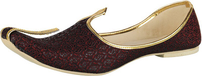 

Ramraj Men Synthetic Wedding Mojari Jutis For Men(Red