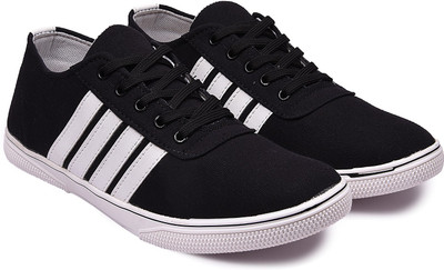 

Andrew Scott Men's Black Canvas Sneakers For Men(Black