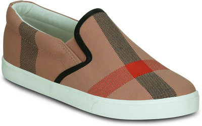 

Kielz Pink-Canvas-Slip-On-Sneakers Sneakers For Women(Multicolor
