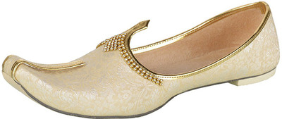 

Ramraj Men Synthetic Wedding Mojari Jutis For Men(Silver