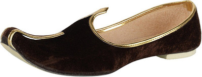 

Ramraj Men Synthetic Wedding Mojari Jutis For Men(Brown