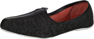 

Ramraj Men Synthetic Wedding Mojari Jutis For Men(Black