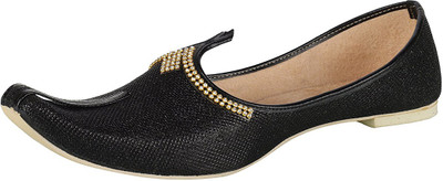 

Ramraj Men Synthetic Wedding Mojari Jutis For Men(Black