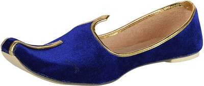 

Ramraj Men Synthetic Wedding Mojari Jutis For Men(Blue