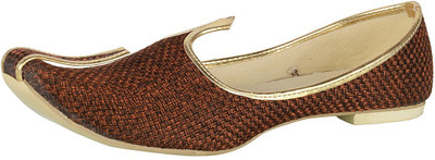 

Ramraj Men Synthetic Wedding Mojari Jutis For Men(Brown