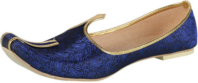 

Ramraj Men Synthetic Wedding Mojari Jutis For Men(Blue
