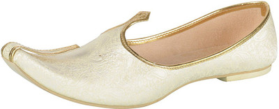 

Ramraj Men Synthetic Wedding Mojari Jutis For Men(Silver