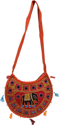 

Craft Trade Girls Casual Multicolor Cotton Sling Bag