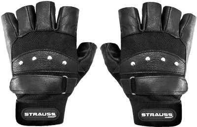 

Strauss ST-19 Leather Gym & Fitness Gloves (, Black