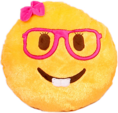 

Tipi Tipi Tap Cute Nerd Emoji Cushion Soft Toy Pillow - 30 cm(Multicolor)