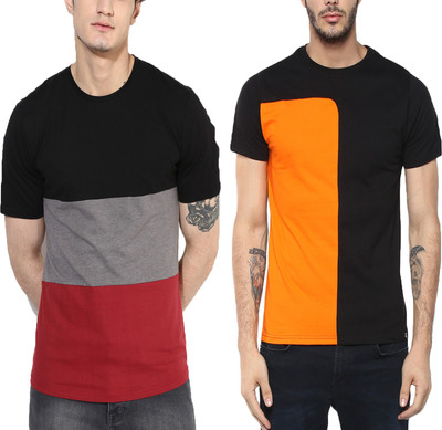 Veirdo Solid Men Round or Crew Black T-Shirt Veirdo Solid Men Round or Crew Black T-Shirt
