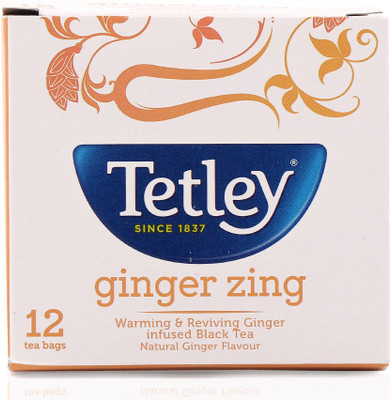 

Tetley Ginger Zing Black Tea Bags(12 Bags, Box)