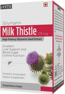 

iOTH Silymarin Milk Thistle Extract - Non Synthetic! 80% Silymarin Flavonoids - 60 easy to swallow softgel Capsules(60 No)
