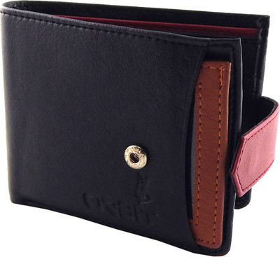 

Orbit Men Black Genuine Leather, Fabric Wallet(6 Card Slots), Black;brown