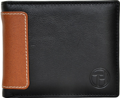 

Chandair Men Black Genuine Leather Wallet(9 Card Slots), Black & brown