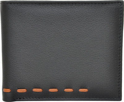 

Chandair Men Black Genuine Leather Wallet(6 Card Slots), Black & brown