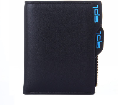 

SPL Men Black Artificial Leather Wallet(7 Card Slots)