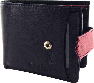 

Orbit Men Black Genuine Leather, Fabric Wallet(6 Card Slots)