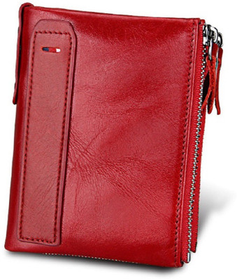 

SPL Men Red Genuine Leather Wallet(6 Card Slots)