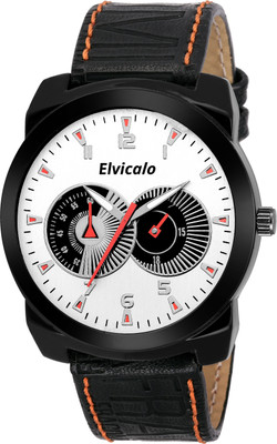 

Elvicalo ELCW11 White And Black Colour Watch - For Men