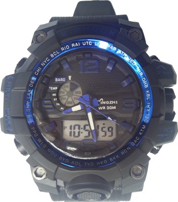 PTCMart S SHOCK 1 Black Strap Watch Sport Quartz Wrist Men Mens Analog Digital Watch  - For Boys   Watches  (PTCMart)