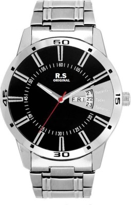 R S Original DAY AND DATE SERIES BLACK DIAL BOYS LOOKING AWESOME Watch  - For Men   Watches  (R S Original)