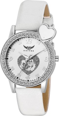 VIKINGS NEW LOOK FASHIONABLE WHITE COLOR PARTY WEAR GIRLS WATCH Watch  - For Women   Watches  (VIKINGS)