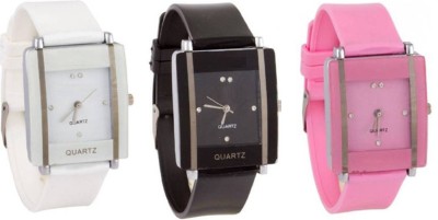 Fashionnow White, Back And Pink Fashionabe Watch Make In India Watch  - For Women   Watches  (Fashionnow)