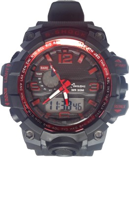 PTCMart S SHOCK 0001 Black Strap Watch Sport Quartz Wrist Men Mens Analog Digital Watch  - For Boys   Watches  (PTCMart)