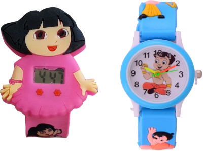 SS Traders Pink Dora and CB Kids Watch - Excellent Gift Item Watch  - For Boys & Girls   Watches  (SS Traders)