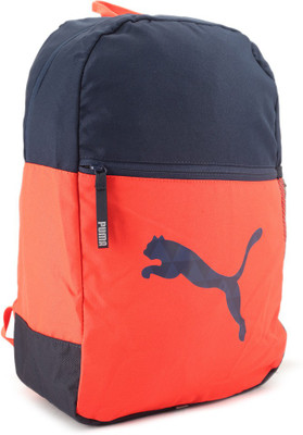 

Puma Block Backpack 24 L Laptop Backpack(Red, Grey), Red-navy