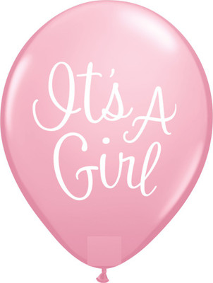 PartyballoonsHK Printed It's Girl Balloon-Baby Girl Balloon(Pink, Pack of 30)